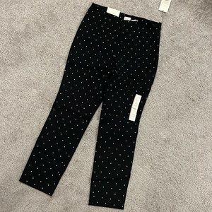 Skinny ankle pants - A New Day brand (Target)- black with white polka dot -NWT